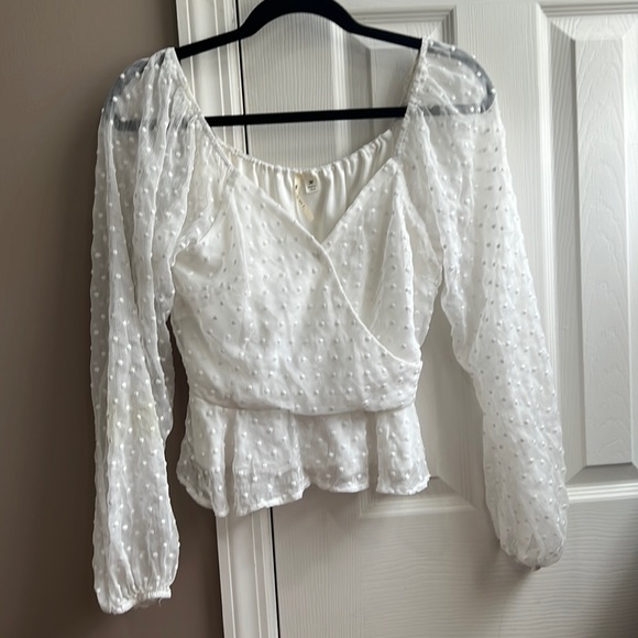 White peplum crop top - Picture 1 of 1